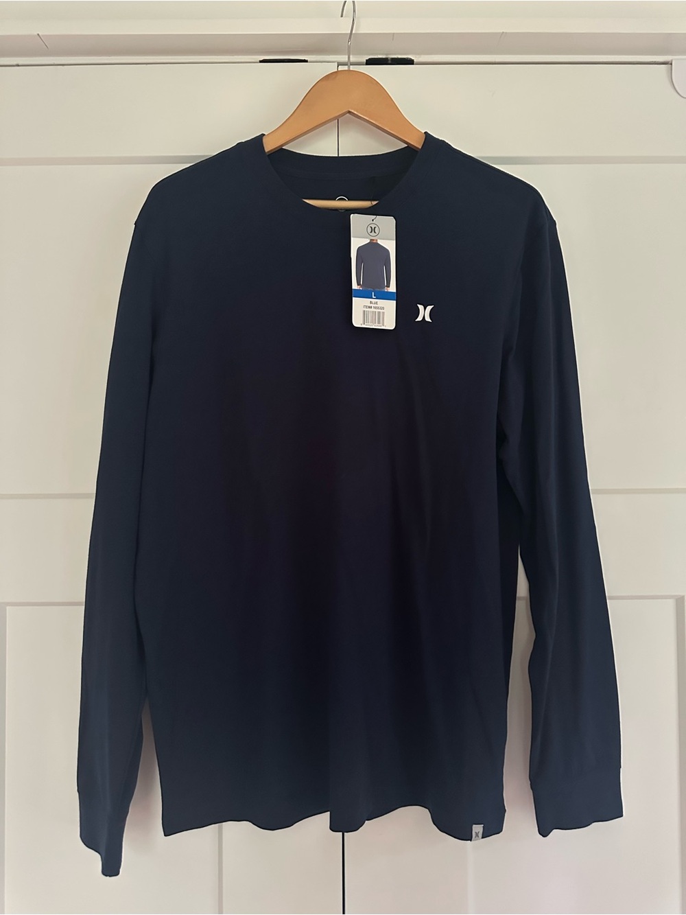 Hurley Men's Navy Long-Sleeve Crewneck Shirt